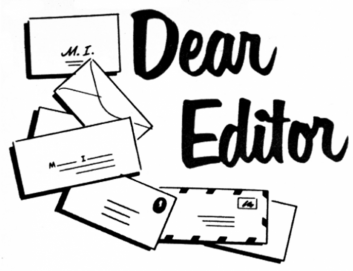 A letter to The editor